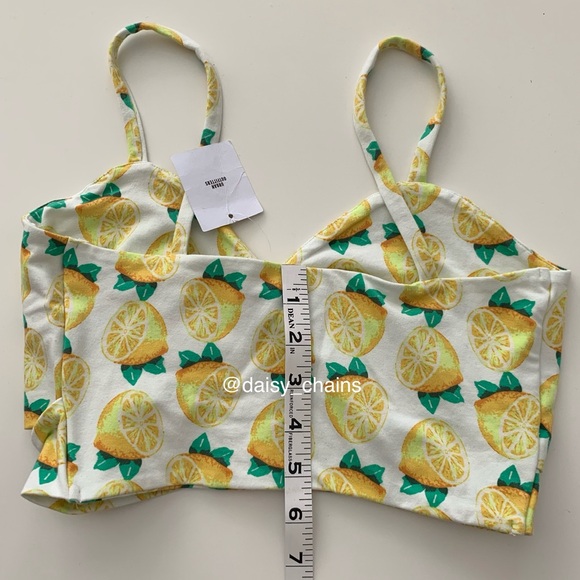 Kimchi Blue Lemon Print Crop Top - Picture 6 of 7